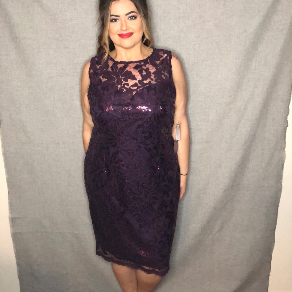 Purple sequin dress